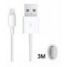 Cavo 3 metri per iPhone 5 iPad Mini iPod Touch 5g Nano 7 cavetto 3m per sincronizzazione dati e ricarica usb lightning