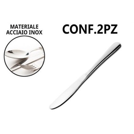 3 pacchi da 2 coltelli multiuso in acciaio inox posate cucina tavola