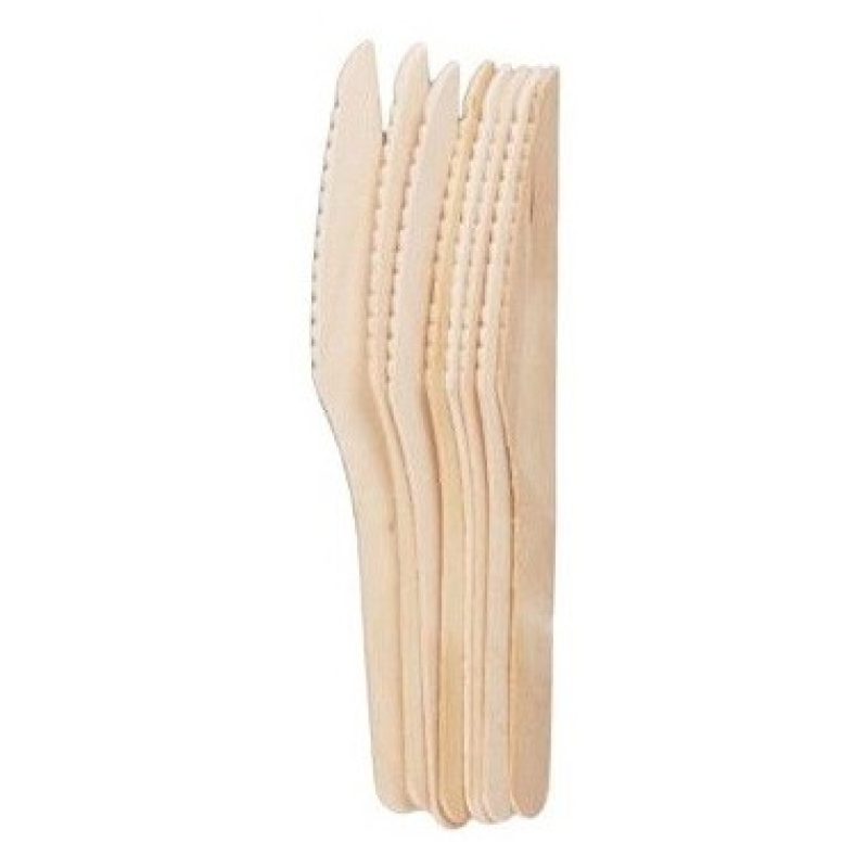 Hongu 6 pacchetti da 10 coltelli ecologici in legno di Betulla posa...