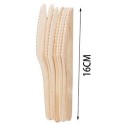 6 pacchetti da 10 coltelli ecologici in legno di Betulla posate cucina