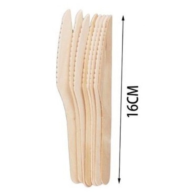 Hongu 6 pacchetti da 10 coltelli ecologici in legno di Betulla posa...