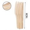 Hongu 6 pacchetti da 10 coltelli ecologici in legno di Betulla posa...