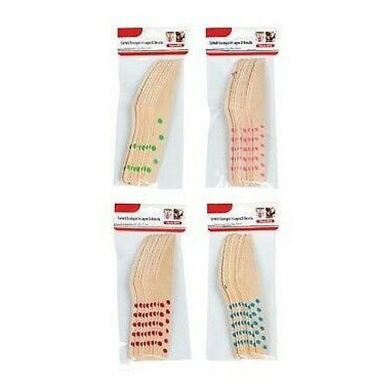 Hongu 8 pacchetti da 8 coltelli in legno di Betulla 64 pz posate cu...