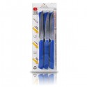 2 pacchi da 6 coltelli da bistecca in acciaio blu posate 12pz