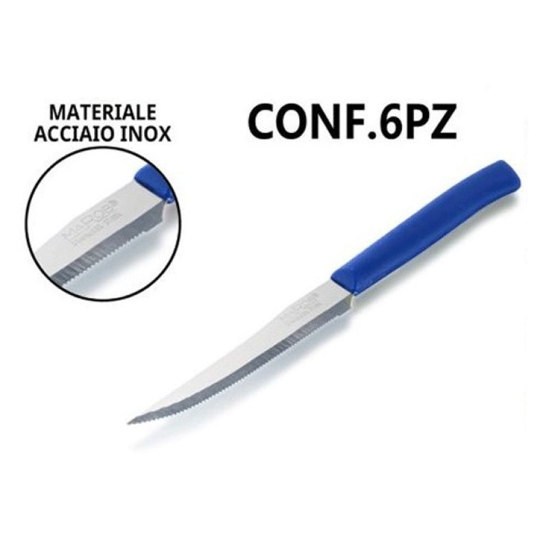 Hongu 2 pacchi da 6 coltelli da bistecca in acciaio blu posate 12pz...