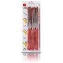 2 pacchi da 6 coltelli da bistecca in acciaio rosso posate 12pz