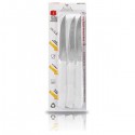 2 pacchi da 6 coltelli da bistecca in acciaio bianco posate 12pz