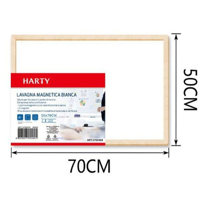 Generico Lavagna Magnetica bianca cornice legno Lavagnetta Pennarel...