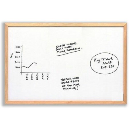 Lavagna Magnetica bianca cornice legno Lavagnetta Pennarello Ufficio Bambini