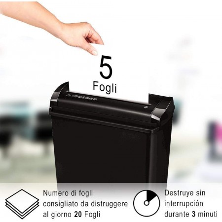Distruggi Documenti Fellowes Frammenti P-25S  Fogli Casa Ufficio Taglia Lavoro