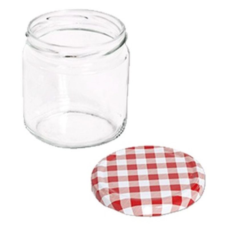 Hongu Vaso barattolo boccaccio base circolare vetro 350 ml con tapp...