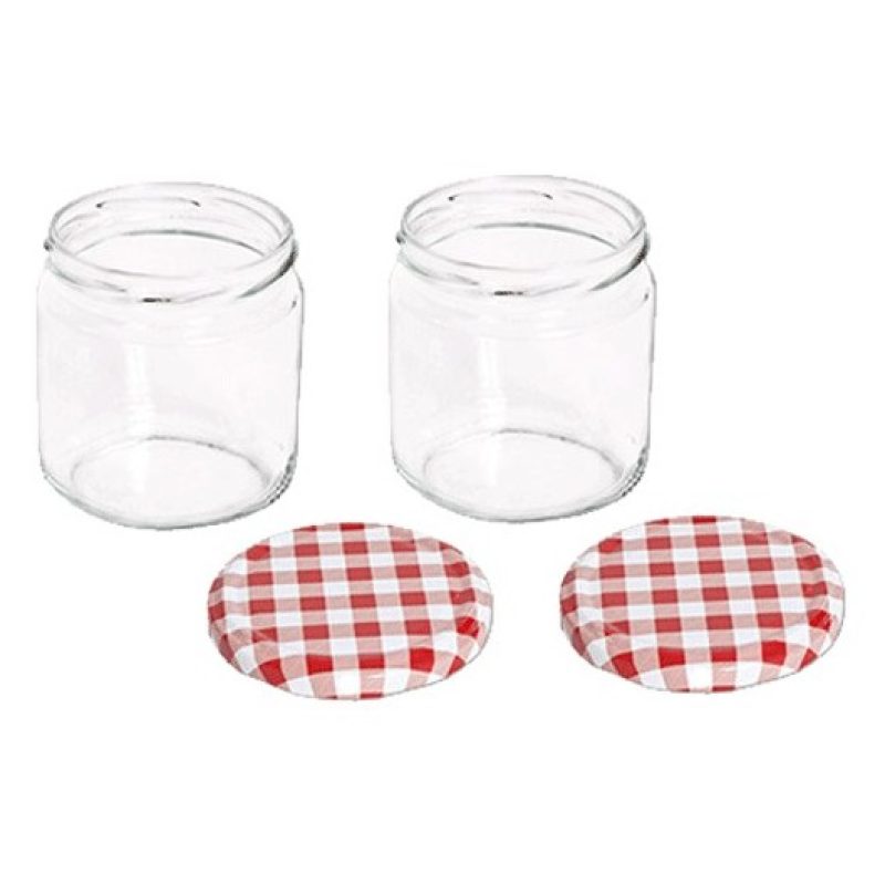 Hongu Vaso barattolo boccaccio base circolare vetro 350 ml con tapp...