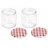 Hongu Vaso barattolo boccaccio base circolare vetro 350 ml con tapp...