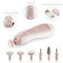 Kit pedicure manicure con 6 punte itercambiabili da viaggio broadcare unghie