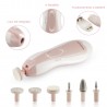 Kit pedicure manicure con 6 punte itercambiabili da viaggio broadcare unghie