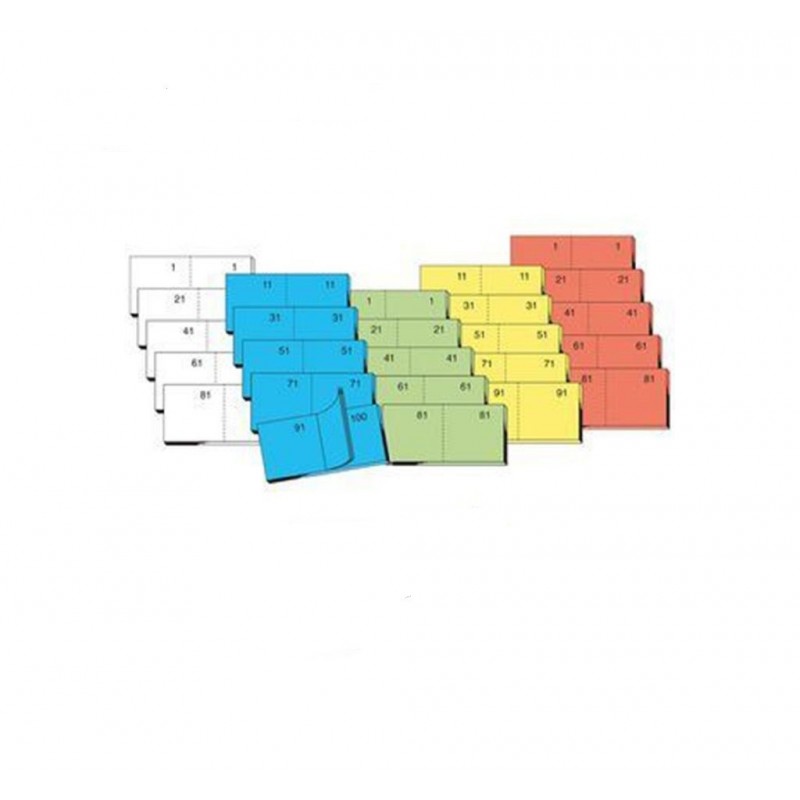 Blocchi Numerati da 1-100 Blocchetti Lotteria Blocco Fogli Colori Carta Sorteggi
