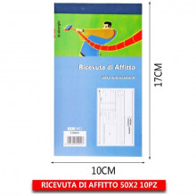 10x Ricevute di affitto 50x2 Copie Autoricalcante Blocco Fatture Moduli Ufficio