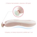 Kit pedicure manicure con 6 punte itercambiabili da viaggio broadcare unghie