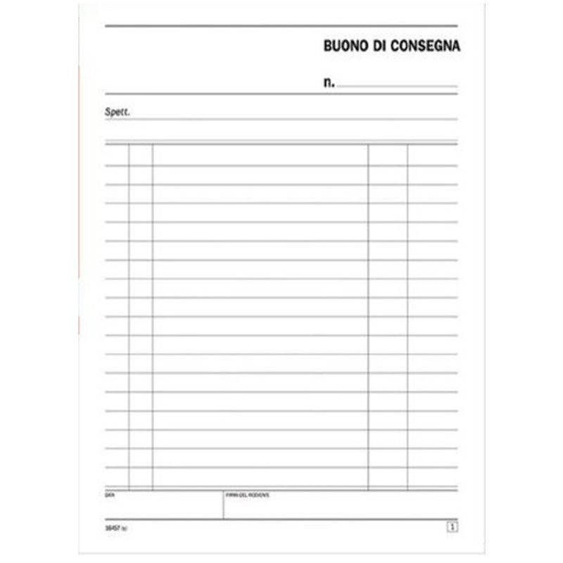 Generico 5 Blocchi Buoni di Consegna 50 Moduli Duplice copia Autori...