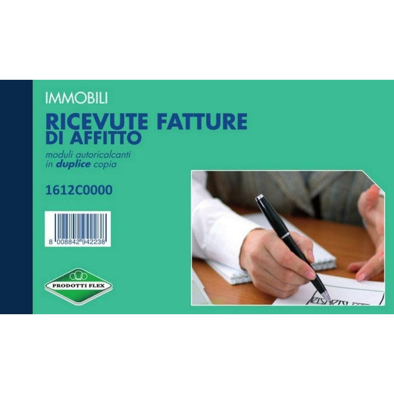 Generico 10 Blocchi Ricevute fatture Affitto 50 Moduli Duplice copi...
