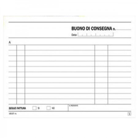 5 Blocco Buoni di Consegna 50 Moduli Duplice copia Autoricalcanti Data Ufficio