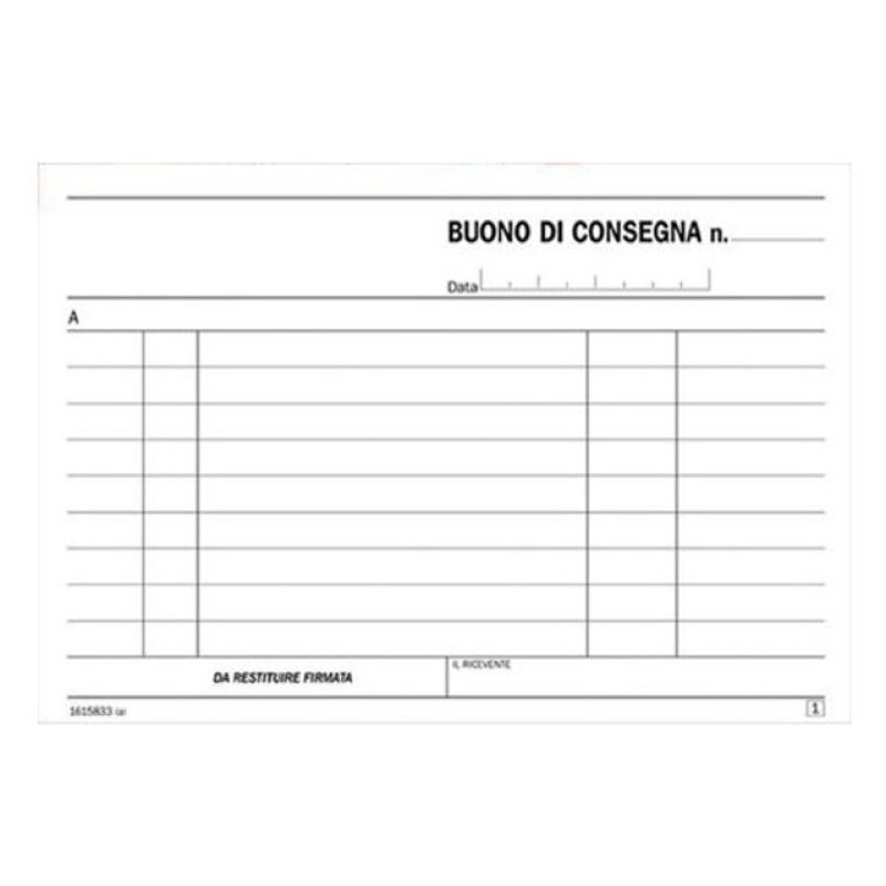 Generico 5 Blocco Buoni di Consegna 33 Moduli Triplice copia Autori...