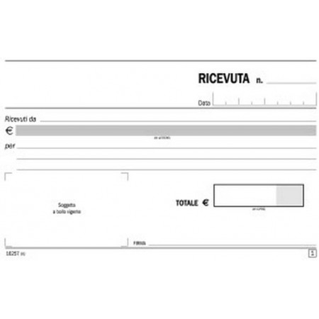 5 Blocco Ricevute Generiche 50 Moduli Duplice copia Autoricalcanti Data Blocchi