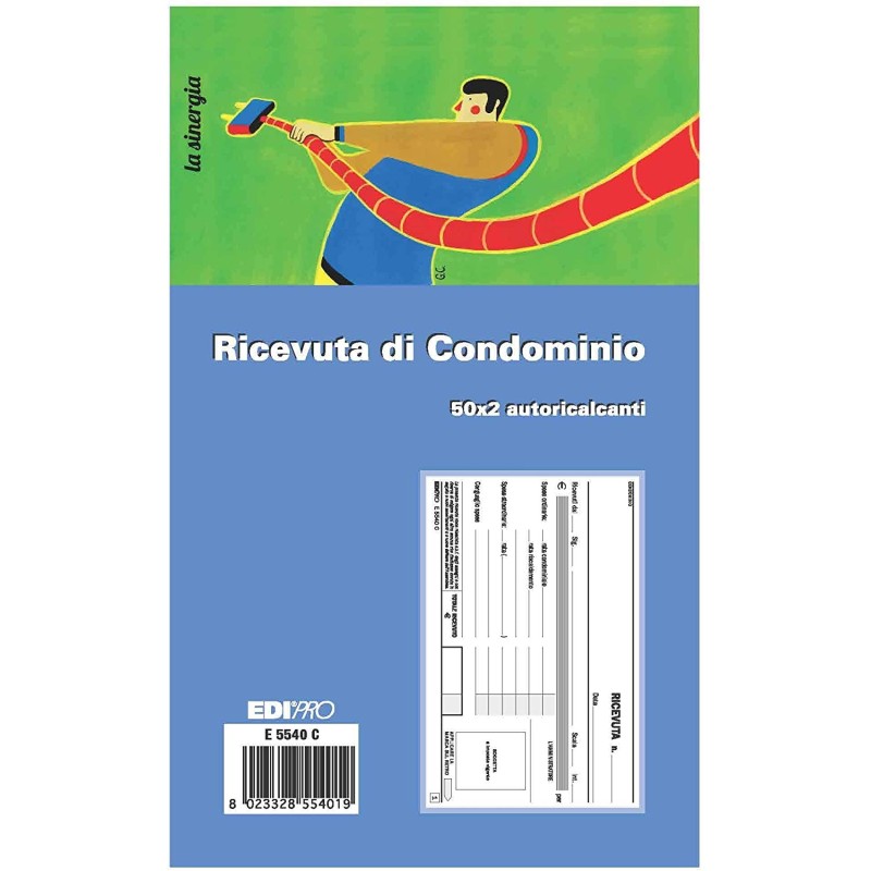 EDIpro 10 Blocco Ricevute Condominio AutoricalcantI Duplice Copia 5...