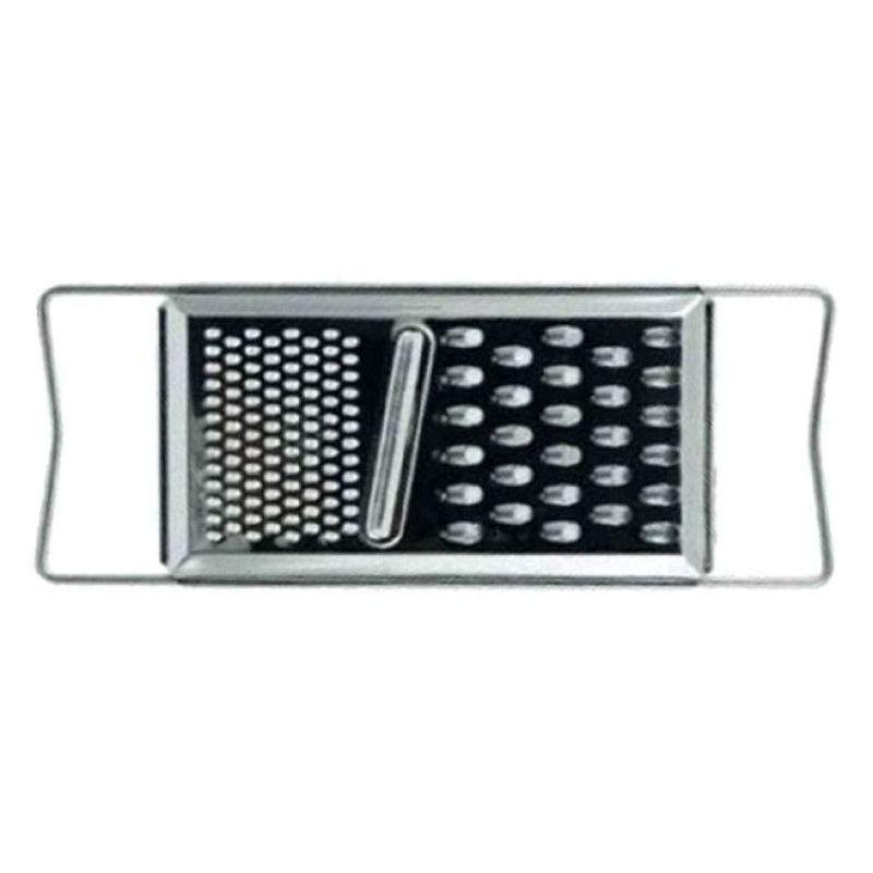 Hongu Grattugia Minerva Acciaio Inox Formaggio Verdura Doppia Acces...