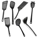 Kit Utensili Cucina Nylon Set Mestoli Palette Accessori 7 pezzi Mestolo Spatole