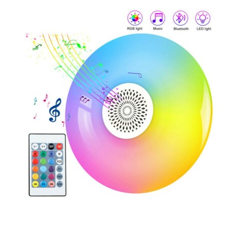 LAMPADINA LED BLUETOOTH UFO LUCE BIANCA RGB LAMPADA CASSA ALTOPARLANTE