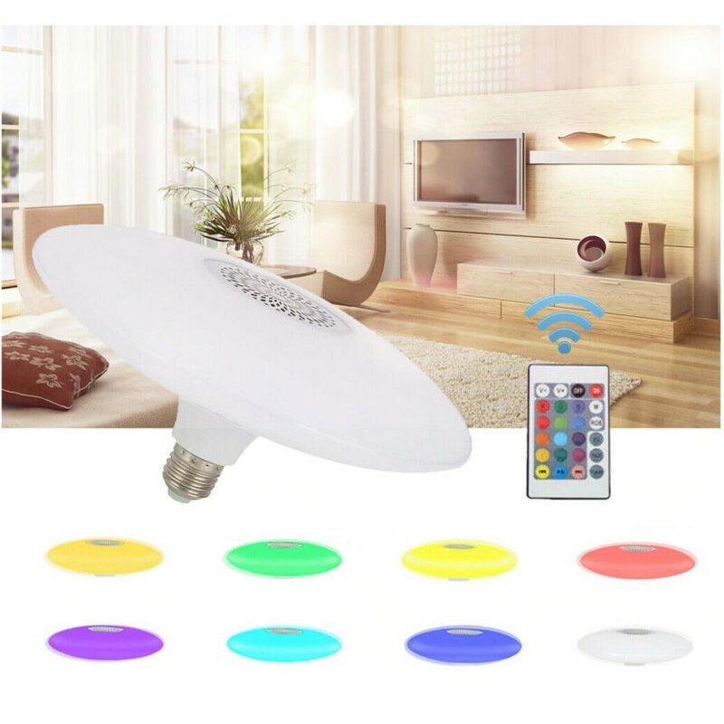 Driwei LAMPADINA LED BLUETOOTH UFO LUCE BIANCA RGB LAMPADA CASSA AL...