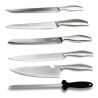Hongu Coltello da cucina in Acciaio Manico Legno Utensili Posate Ma...