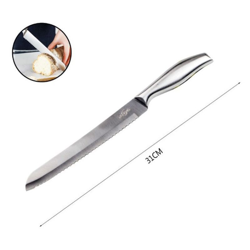 Hongu Coltello da cucina in Acciaio Manico Legno Utensili Posate Ma...