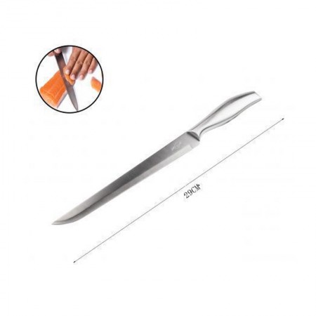 Coltello da cucina in Acciaio Manico Legno Utensili Posate Mannaia Carne Verdure