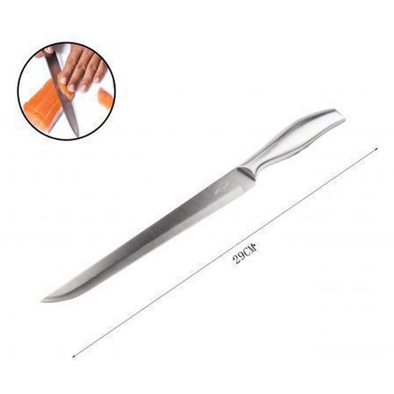 Hongu Coltello da cucina in Acciaio Manico Legno Utensili Posate Ma...