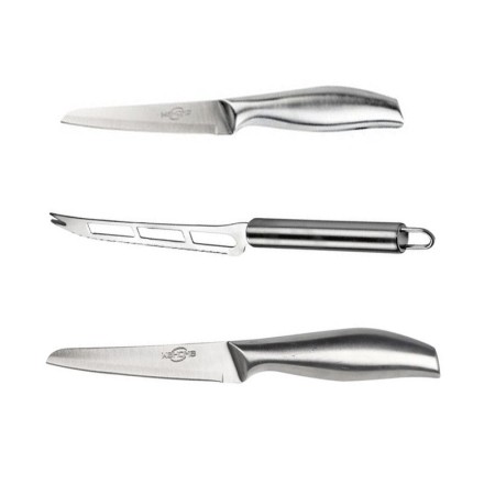 Coltello da cucina in Acciaio Manico Legno Utensili Posate Mannaia Carne Verdure