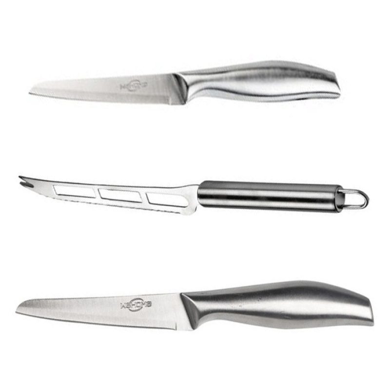 Hongu Coltello da cucina in Acciaio Manico Legno Utensili Posate Ma...