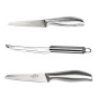 Hongu Coltello da cucina in Acciaio Manico Legno Utensili Posate Ma...