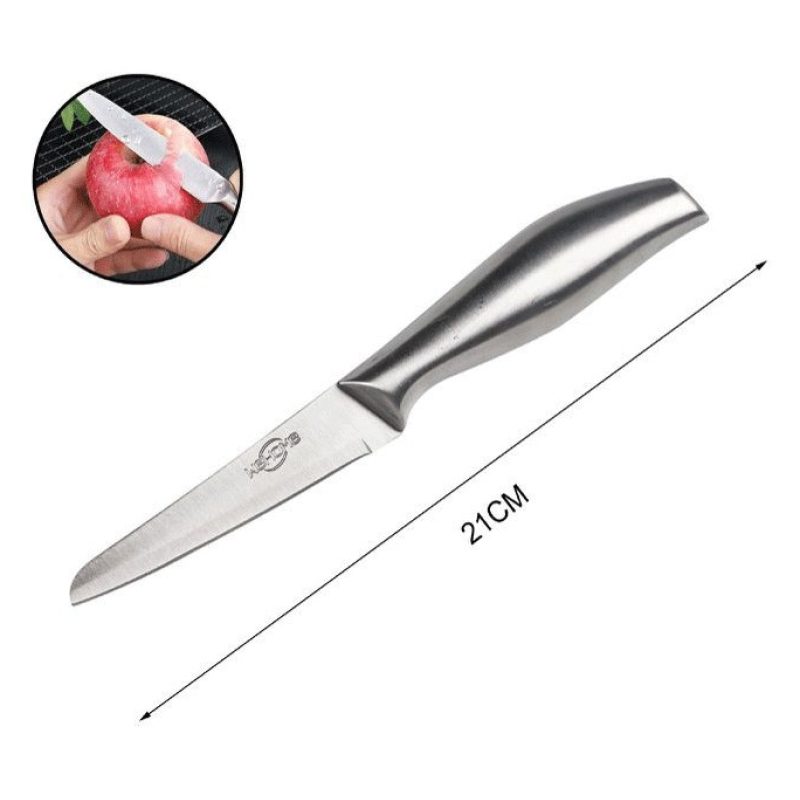 Hongu Coltello da cucina in Acciaio Manico Legno Utensili Posate Ma...