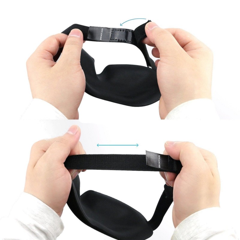 Broadcare mascherina per dormire eyemask3D sagomata gomma piuma memoria di forma