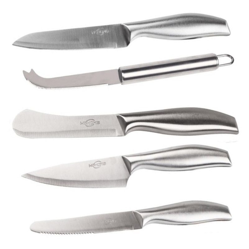 Hongu Set 5x Coltelli da cucina Acciaio inox kit Utensili Posate Mu...