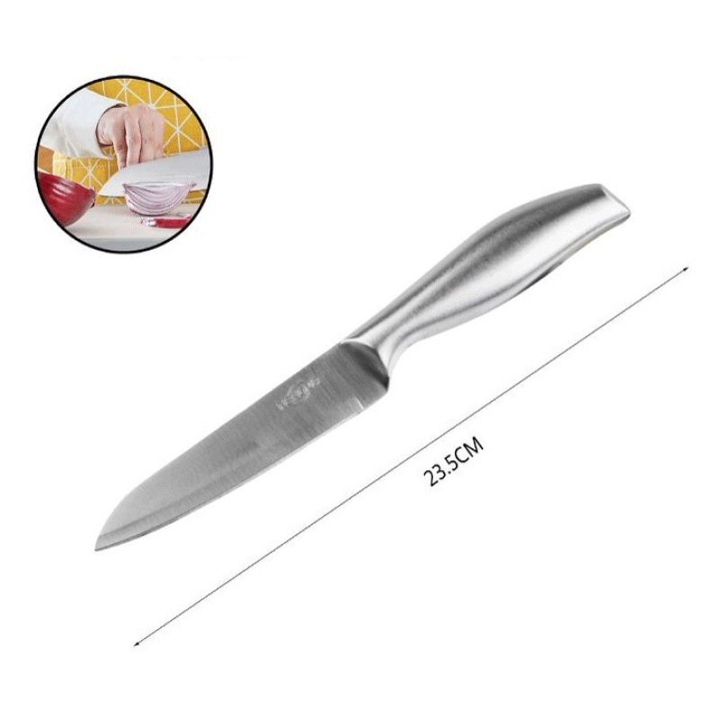 Hongu Set 5x Coltelli da cucina Acciaio inox kit Utensili Posate Mu...