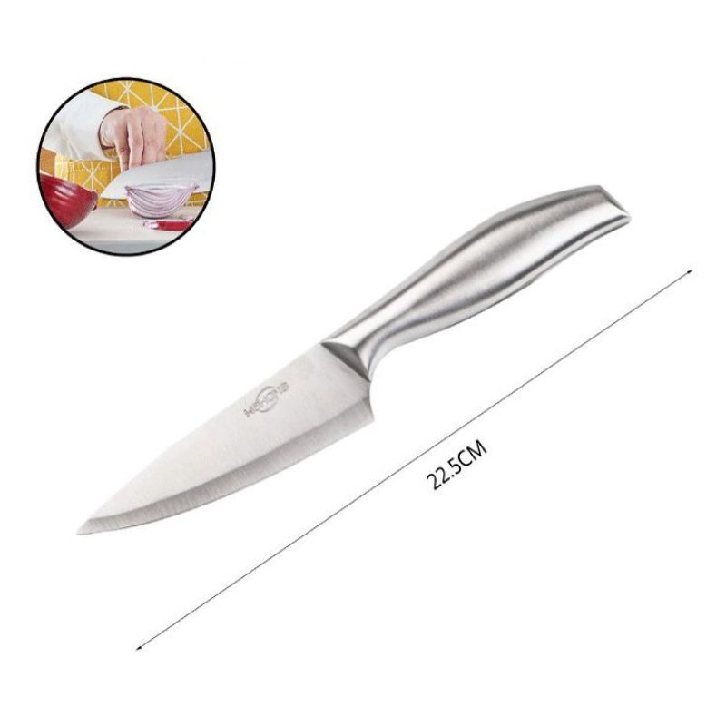 Hongu Set 5x Coltelli da cucina Acciaio inox kit Utensili Posate Mu...