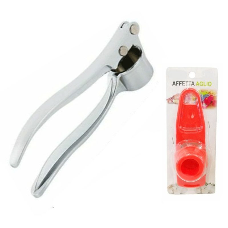 Hongu Set Spremiaglio + Affetta aglio Schiaccia Manuale Acciaio Zen...