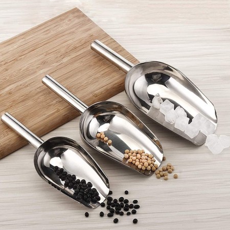 Set 3X Paletta per ghiaccio Kit Dosatore Multiuso Acciaio Alimenti Cucina Pala
