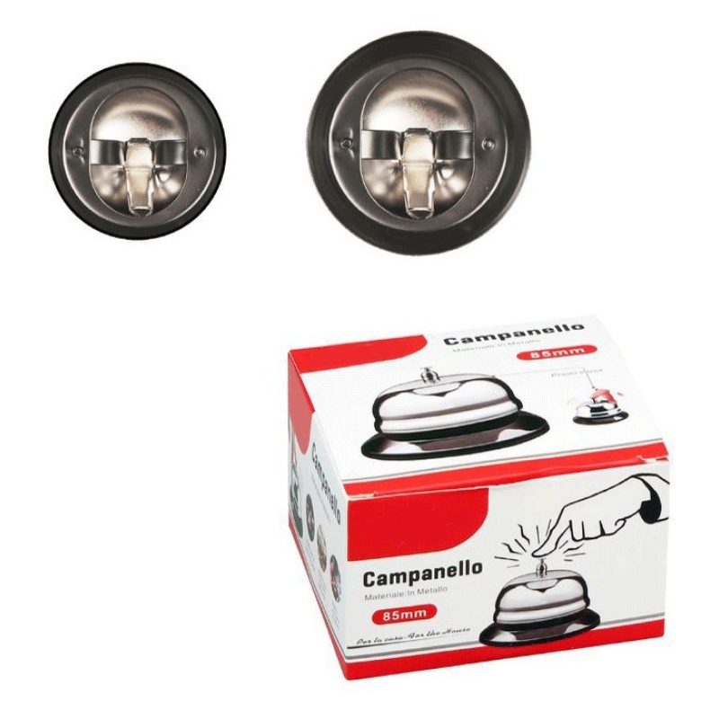 Hongu 2x Campanello Da Tavolo Lucido Metallo Reception Albergo Hote...
