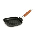 Bistecchiera piastra alluminio antiaderente 20x20 Risolì Padella Griglia Grill