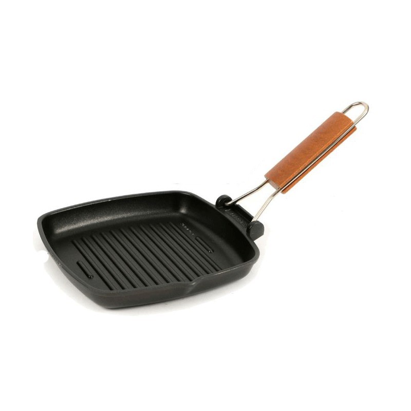 Bistecchiera piastra alluminio antiaderente 20x20 Risolì Padella Griglia Grill