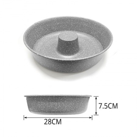 Tortiera Teglia Forno Dolci Acciaio Tonda  Pirofila Cucina Ciambellone Stampo